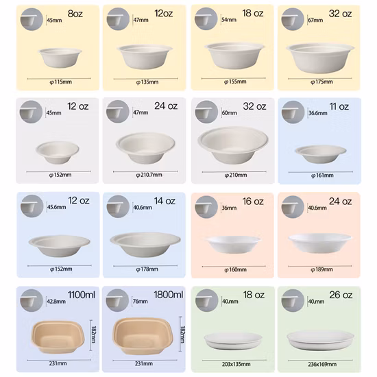 Biodegradable Food Packaging Container Sugarcane Container