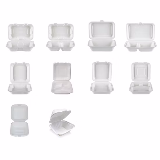 Recipiente para embalagens de alimentos biodegradáveis Recipiente para cana-de-açúcar