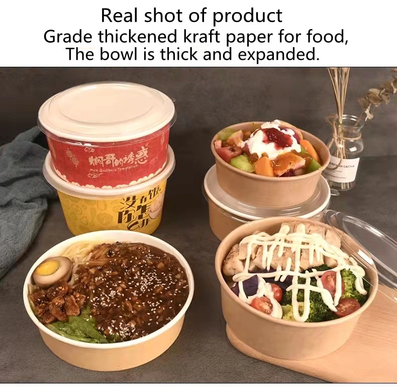 Biodegradable Disposable Customized Sturdy Kraft Paper Soup Bowl