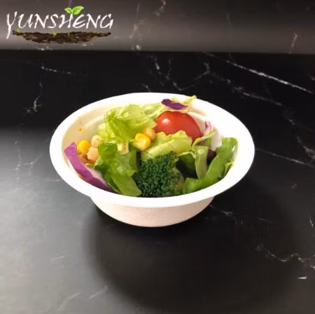 Tigela de papel marrom personalizada compostável descartável feita pela Eco