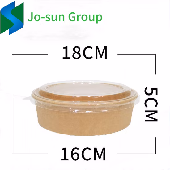 Bacia de sopa resistente personalizada descartável biodegradável do papel de embalagem