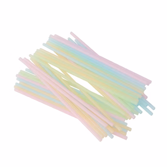 Palhas bebendo Compostáveis ​​envolvidas individualmente descartáveis ​​do PLA biodegradáveis